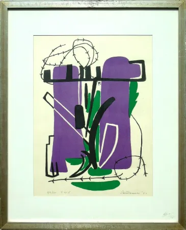 Lithografie Santomaso - Composizione (d)