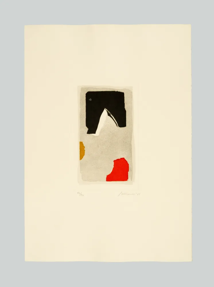 Gravure Santomaso - Composizione rosso/nero