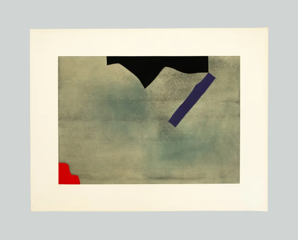 Ets En Aquatint Santomaso - Forma in caduta