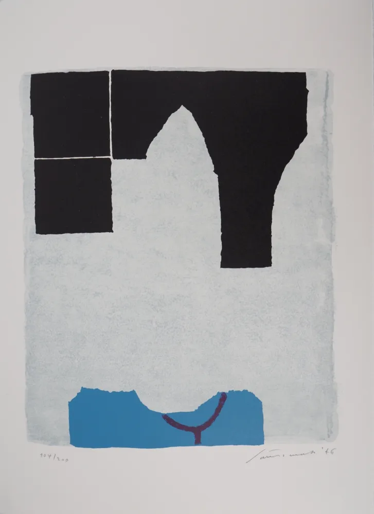 Lithografie Santomaso - L'Arche noire