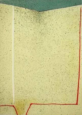 Lithografie Santomaso - Omaggio al Crosifisso di Cimabue