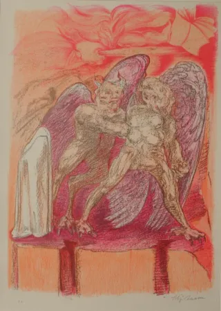 Lithografie Sassu - SENZA TITOLO