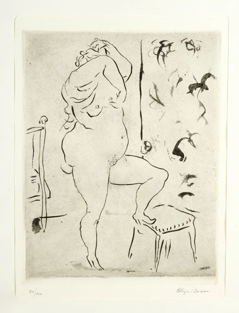 Ets En Aquatint Sassu - Spogliarello