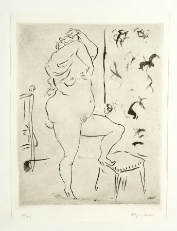 Ets En Aquatint Sassu - Spogliarello