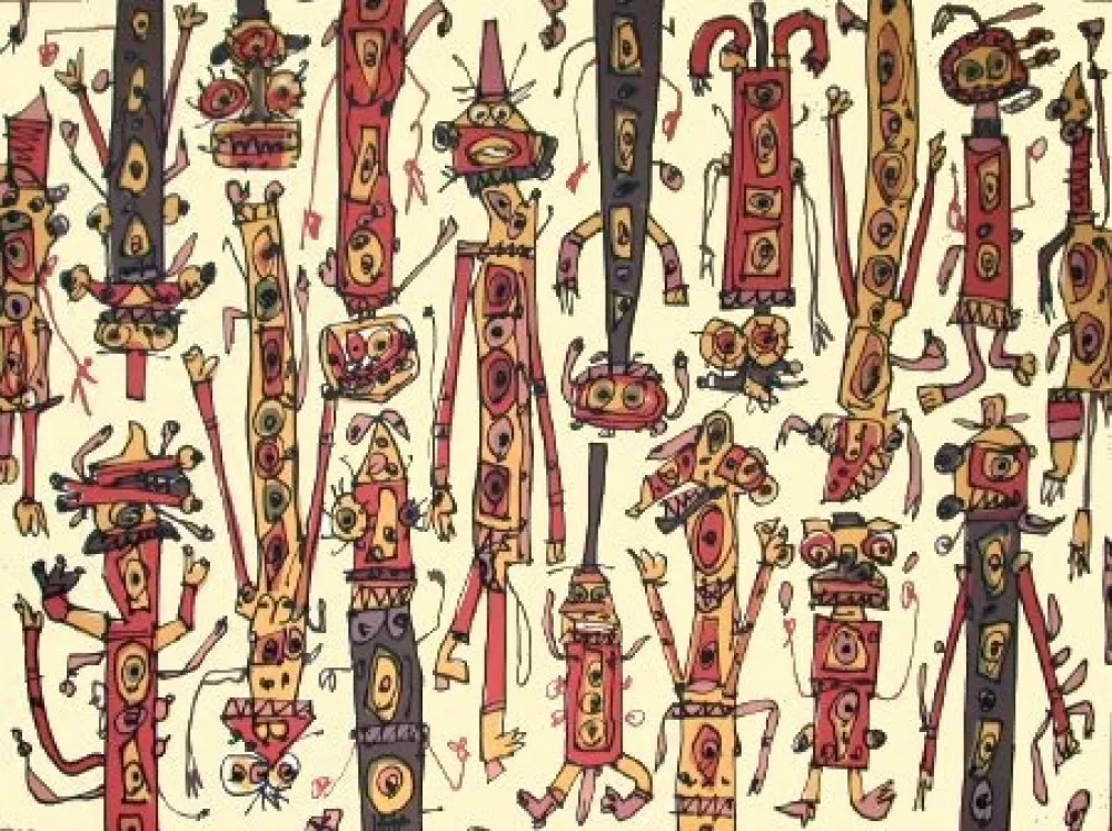 Lithografie Saura - Antonio Saura