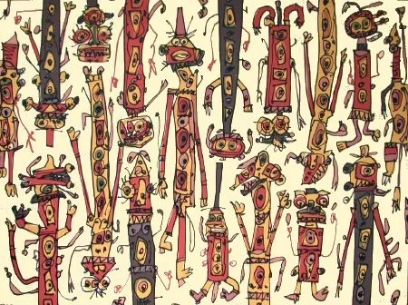 Lithografie Saura - Antonio Saura