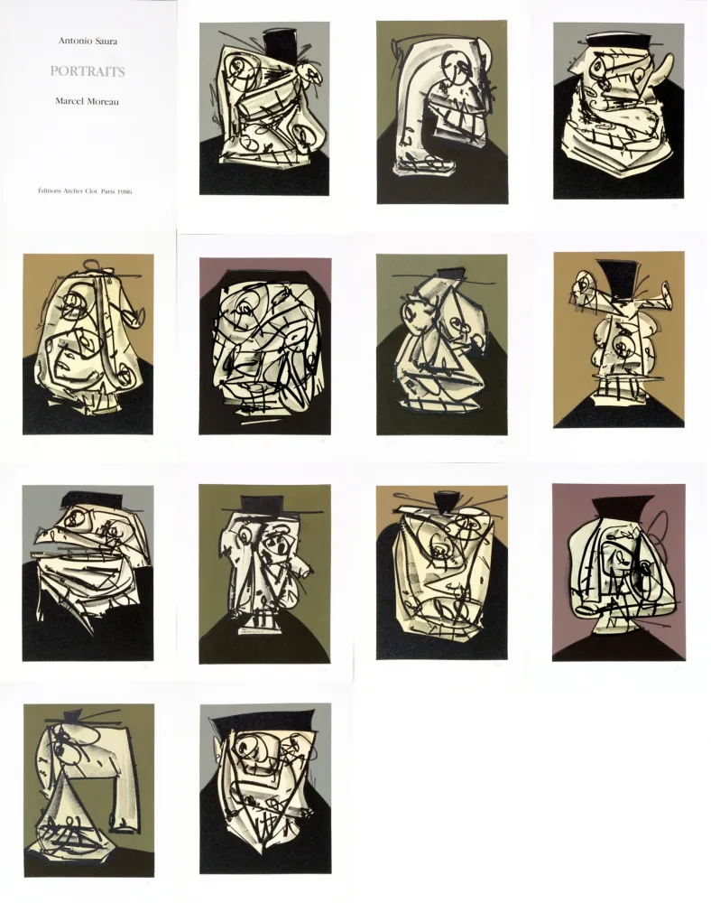 Geen Techniek Saura - Antonio Saura/Portrait/Marcel Moreau/Edtions Atelier Clot