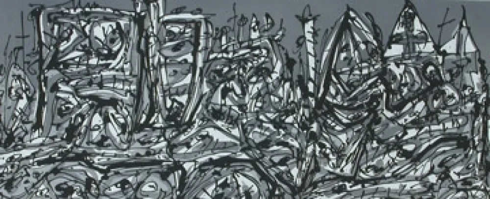 Ets En Aquatint Saura - Asedio II