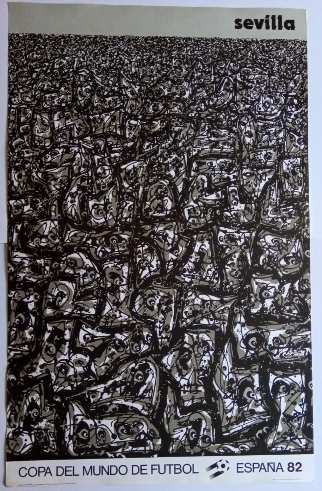Poster Saura - Copa del Mundo de futbol - Sevilla - España 82