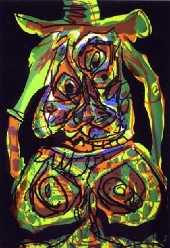 Lithografie Saura - Dama en tecnicolor