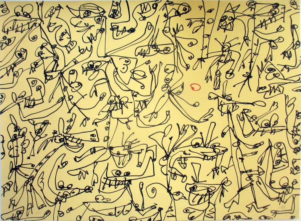 Lithografie Saura - Danse au Soleil