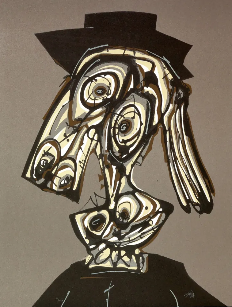 Lithografie Saura - Dora Maar visitada II