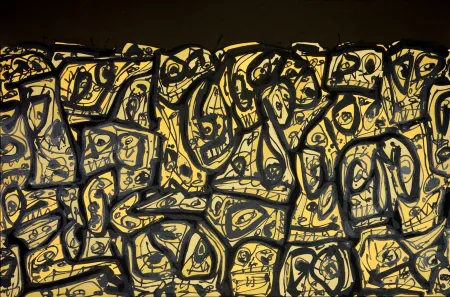 Lithografie Saura - Foule