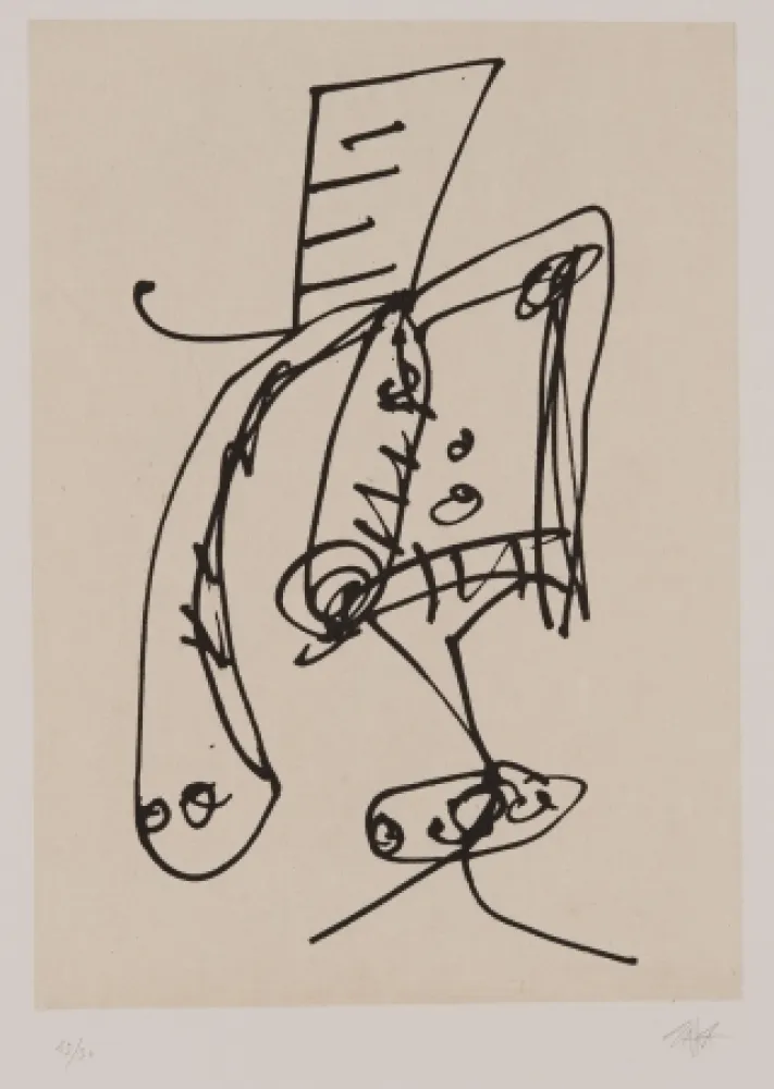 Ets En Aquatint Saura - Frauen portrait mit Hut 2