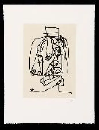 Ets En Aquatint Saura - Frauen portrait mit Hut 3