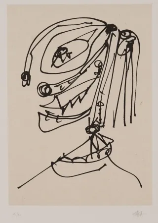 Ets En Aquatint Saura - Frauen portrait mit Hut 4