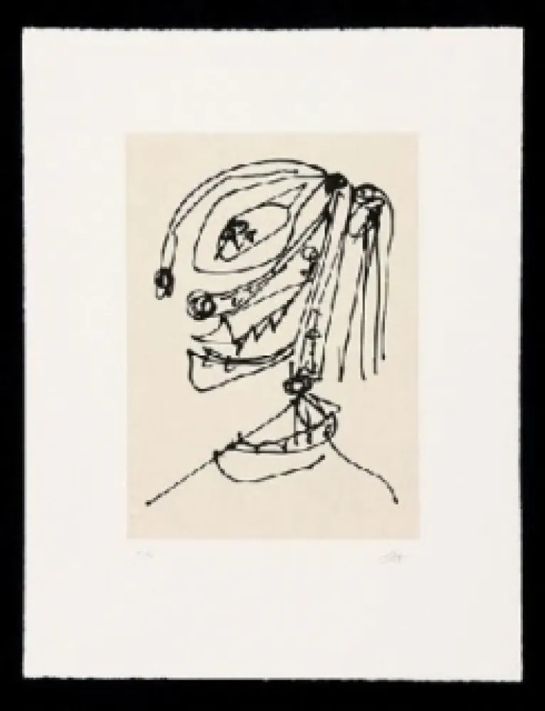 Ets En Aquatint Saura - Frauen Portrait mit Hut 4