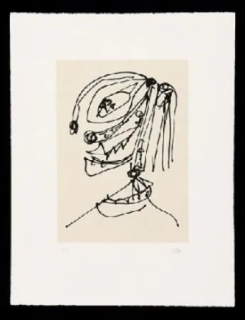 Ets En Aquatint Saura - Frauen Portrait mit Hut 4