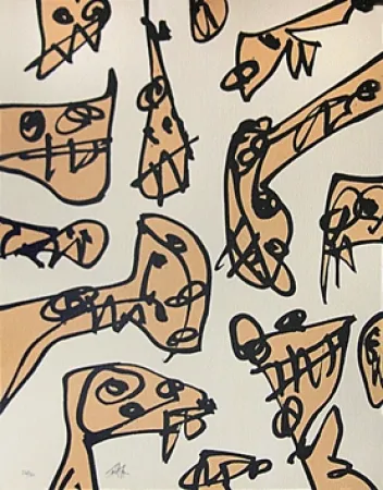 Lithografie Saura - Inharmoniques (1991)