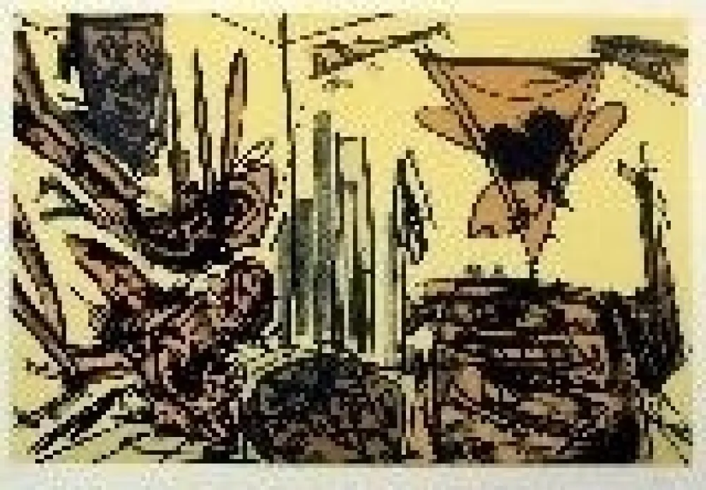 Lithografie Saura - Kafka 5