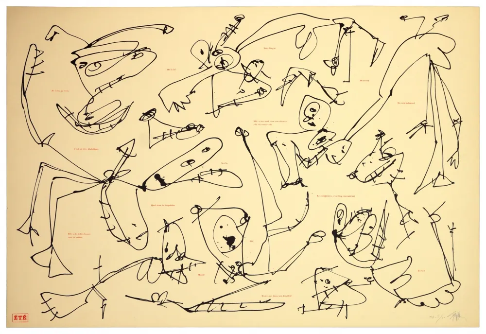 Lithografie Saura - Les quatre saisons, Été