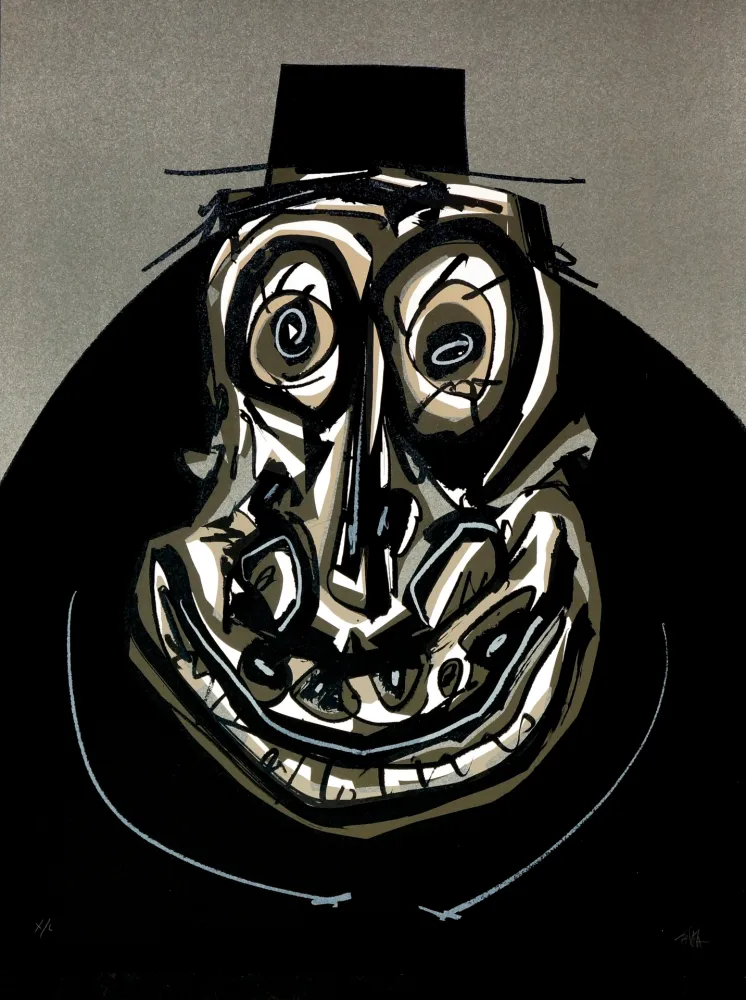 Lithografie Saura - Melanchton I, Une chaire d'ombre