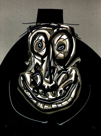 Lithografie Saura - Melanchton I, Une chaire d'ombre