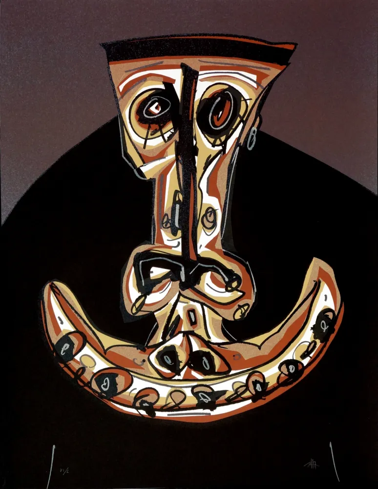 Lithografie Saura - Melanchton II, Une chaire d'ombre