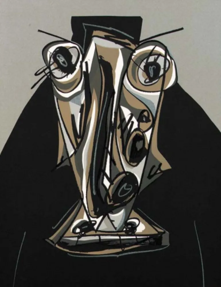 Lithografie Saura - Melanchton III