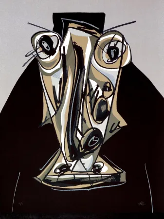 Lithografie Saura - Melanchton III, Une chaire d'ombre