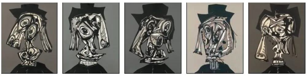 Lithografie Saura - Portfolio Dora Maar Visitada I, II, III, IV, V