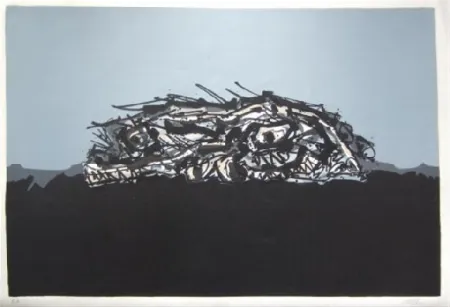 Lithografie Saura - Portrait imaginaire de Goya