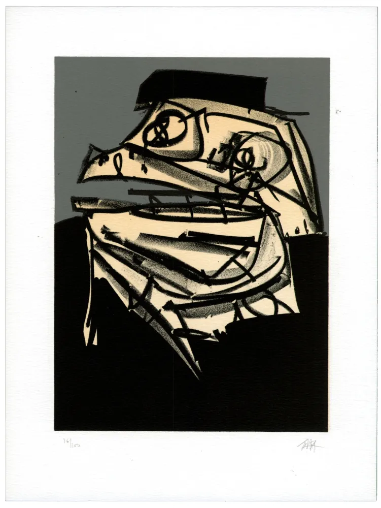 Lithografie Saura - Portrait IX