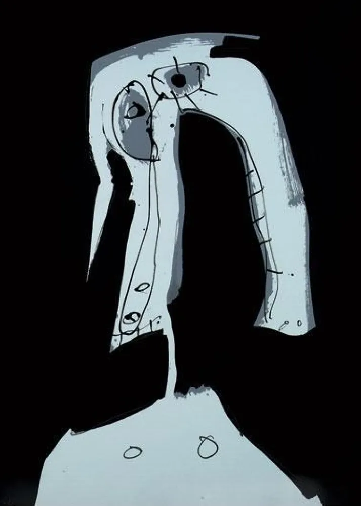 Zeefdruk Saura - Sans Titre 