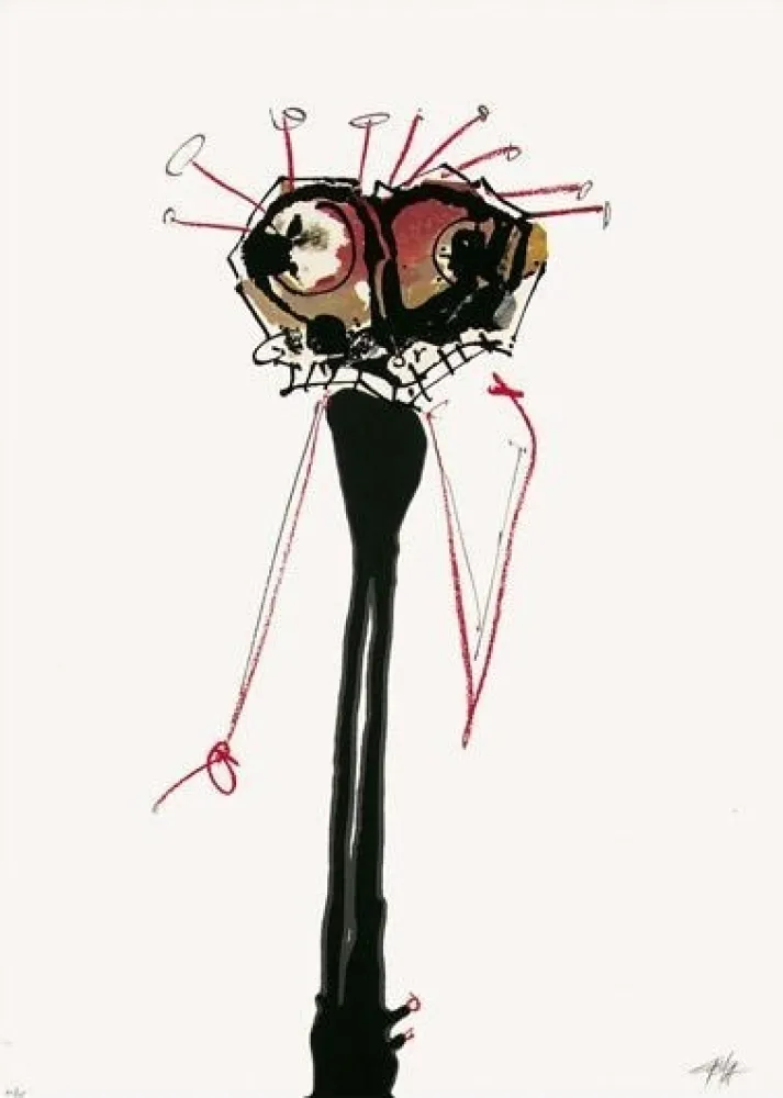 Zeefdruk Saura - Sans titre