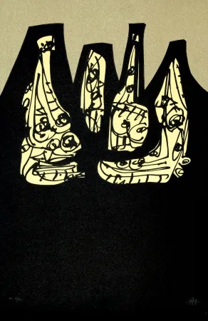 Lithografie Saura - Si, Mi, La, Ré