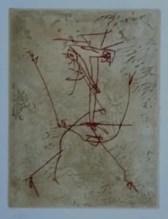 Ets En Aquatint Saura - Tête