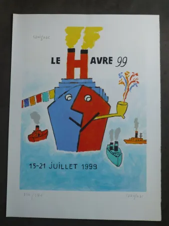 Lithografie Savignac - Le Havre 1999