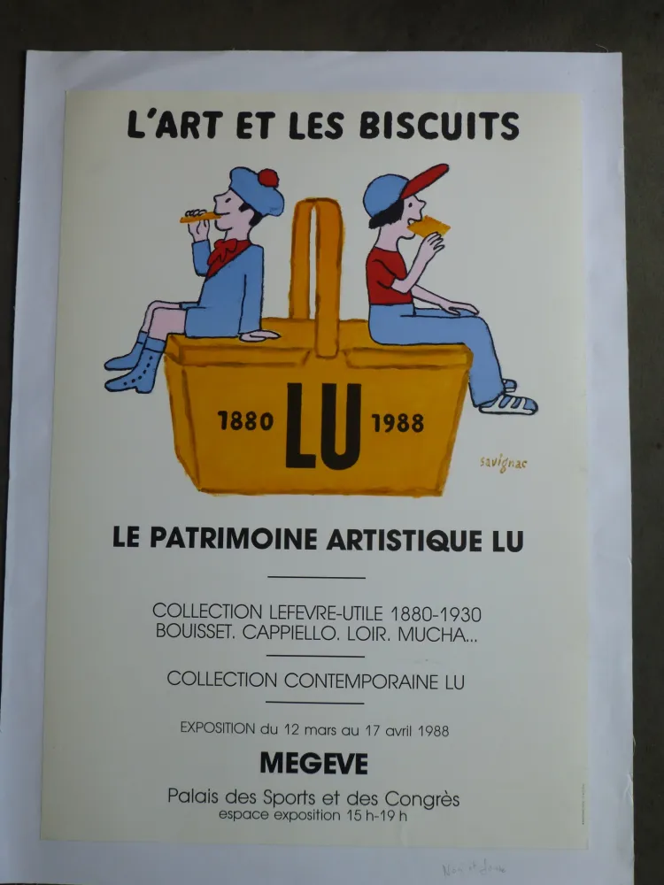 Poster Savignac - Le patrimoine artistique LU ,l'art et les biscuits 