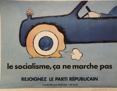 Lithografie Savignac - Le Socialisme, ça ne marche pas