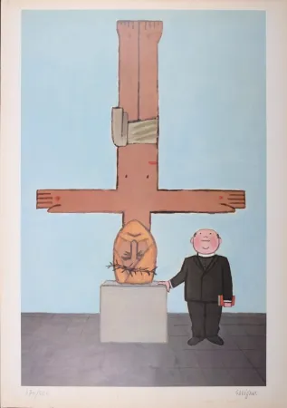 Lithografie Savignac - L'Eglise