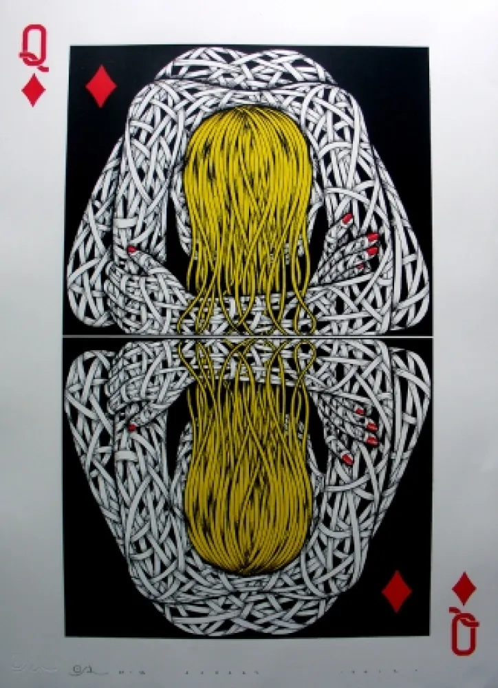 Zeefdruk Schade - Narcissist Queen