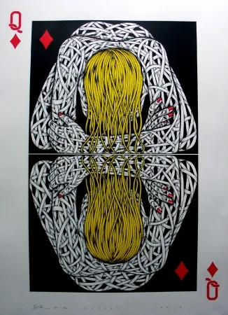 Zeefdruk Schade - Narcissist Queen