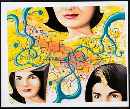 Zeefdruk Scharf - 3 Faces Jackie