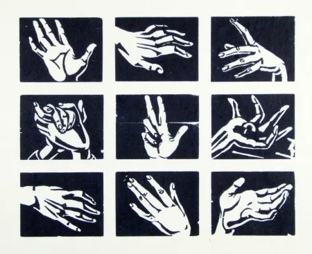 Houtsnede Scheele - Hände (Hands)
