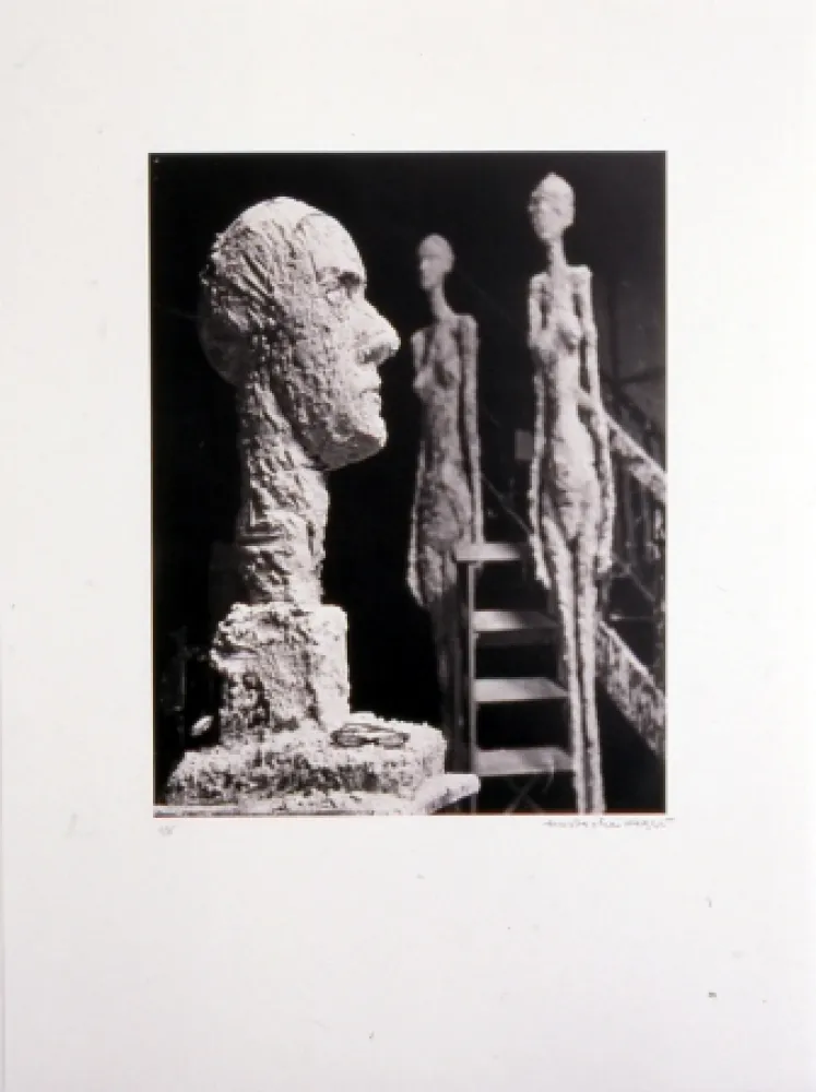 Lithografie Scheidegger - Grande tête en plâtre