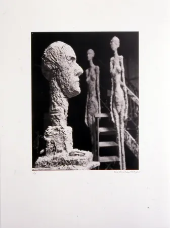 Lithografie Scheidegger - Grande tête en plâtre