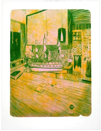 Lithografie Schelde - Kitchen
