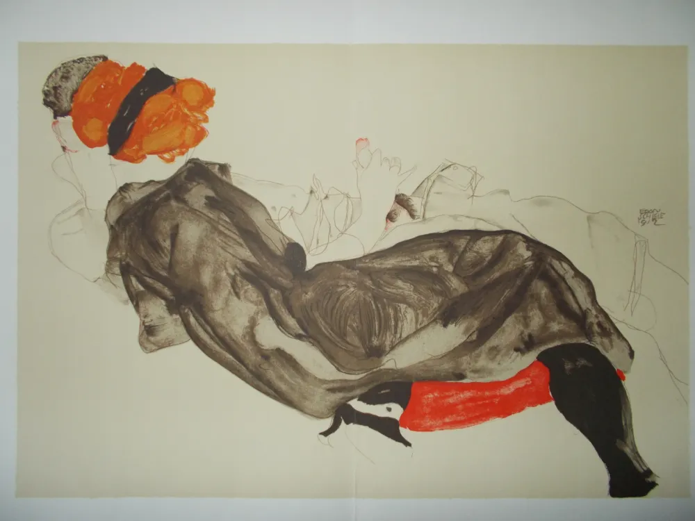 Lithografie Schiele - Le couple