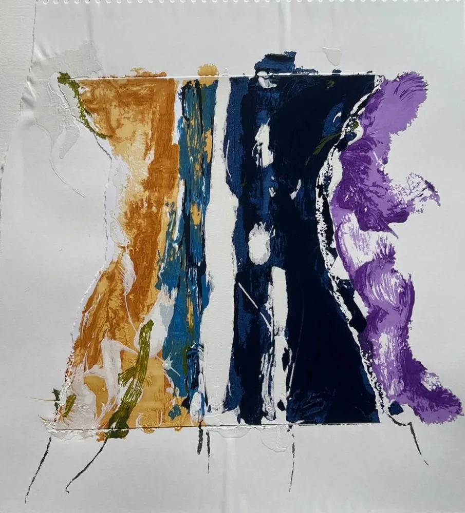 Zeefdruk Schifano - Anemico viola